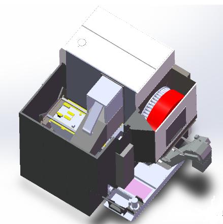 UMC-750五轴机床加工中心简易模型3D图纸 STEP x_t格式