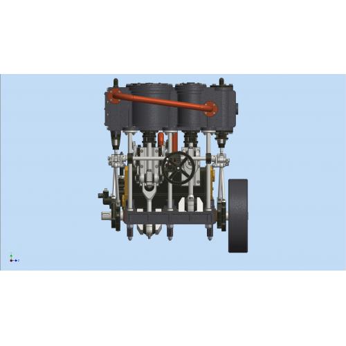蒸汽机 混合压缩气体发动机 工业机械设计图纸资料 3D模型