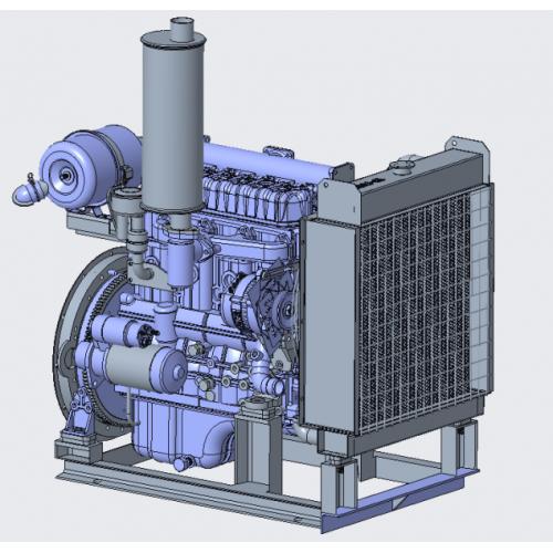 QC490 柴 油 发动机模型3D图纸 STP格式