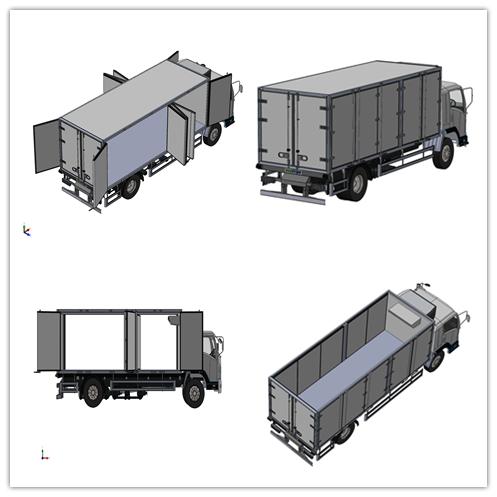 货车卡车模型3D图纸 STEP格式
