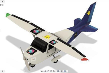 小型飞机模型3D图纸 STEP格式
