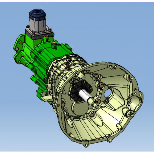 帕杰罗JC538T6变速箱和离合器3D模型 Catia设计 附STP格式