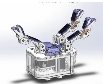 三指机械手（Robotic Gripper）3D数模图纸 Solidworks设计