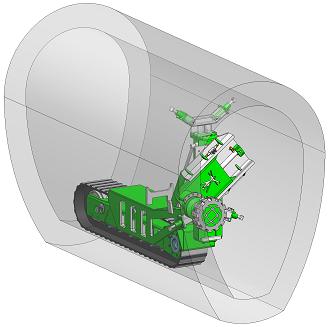 隧道洞穴履带机器人车3D图纸 Solidworks设计