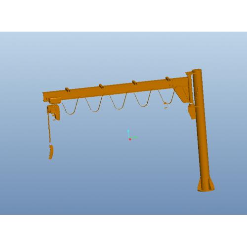 悬臂起重机结构设计和3D模型三维图纸