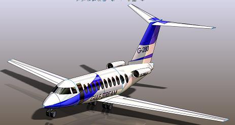 湾流G280公务机飞机模型3D图纸 Solidworks设计