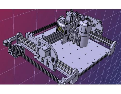 CNC数控打印机3D数模图纸 CATIA设计 附STP