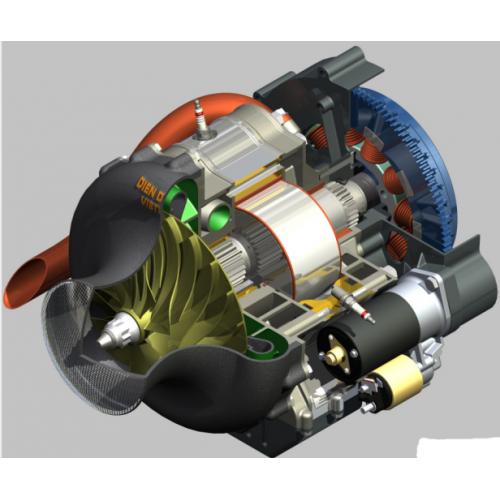 二冲程旋转涡轮发动机3D模型图纸+Inventor设计