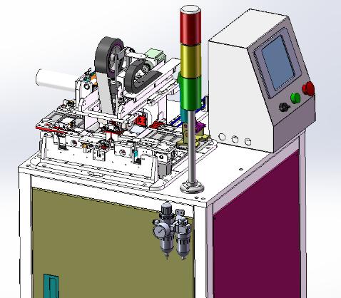 电子部件载带切断机3D数模图纸 Solidworks设计(1)