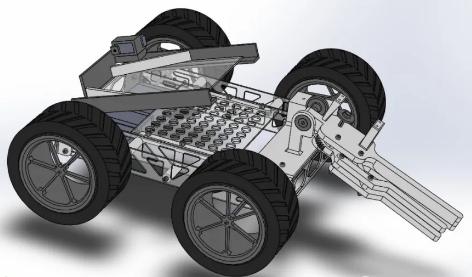 半自动漫游小车3D图纸 Solidworks设计