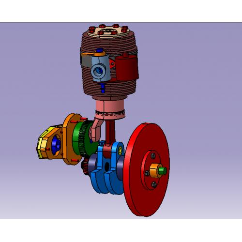 发动机内部结构3D图纸 CATIA设计