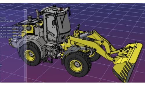 利勃海尔轮式装载机挖斗机工程机械3D数模图纸 STP格式 - 副本