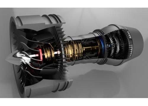 涡扇发动机3D数模图纸 CATIA设计 附STP