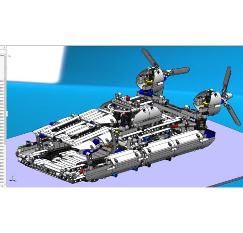 乐高机械组气垫飞机拼装模型3D图纸 x_t格式