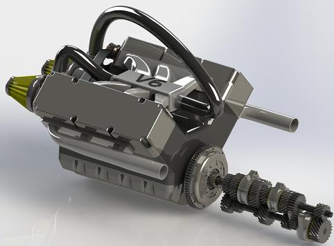 手动变速箱内部齿轮结构3D图纸 Solidworks设计