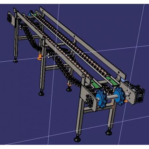 槽型链板输送机3D数模图纸 IGS格式