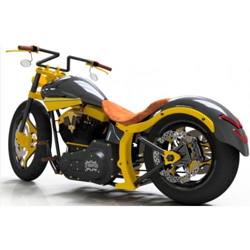 摩托车模型3D图纸 STP格式
