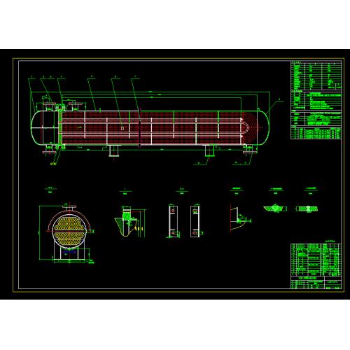 U型管换热器装配图CAD图纸