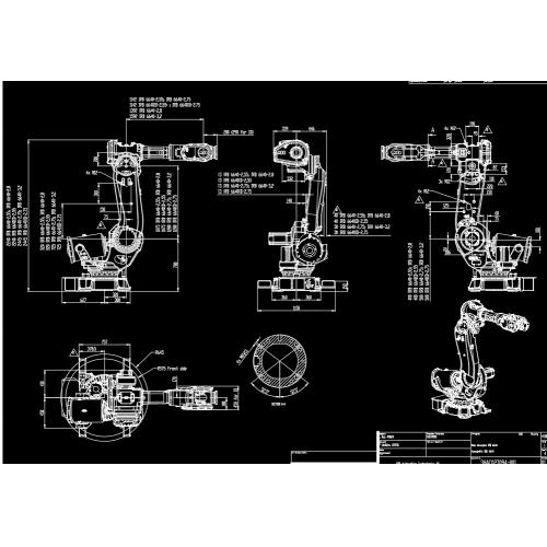 ABB六轴机械手图 CAD图纸一张