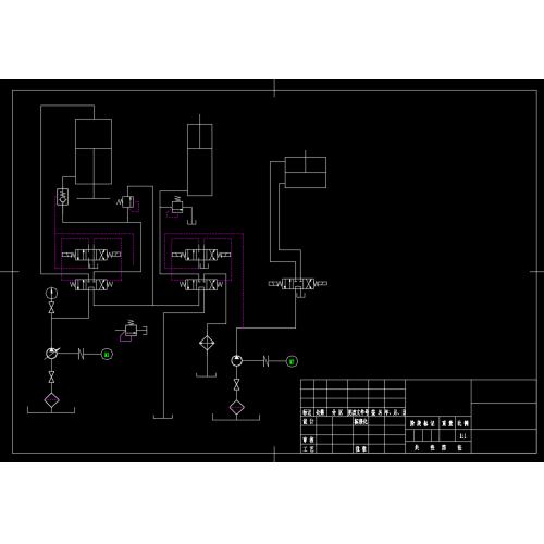 打包机液压系统图（CAD)