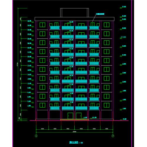 【11层】6442平米11层框剪豪华公寓（计算书、建筑、结构图）