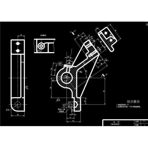 CA6140车床杠杆设计图(CAD)