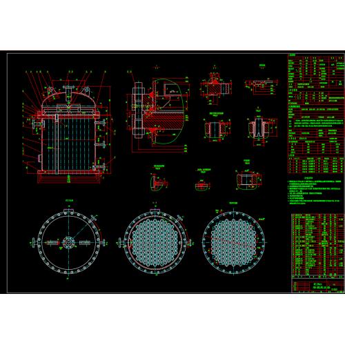 降膜蒸发器CAD装配图