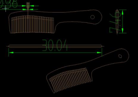塑料梳子注射模具设计（说明书+CAD图纸）