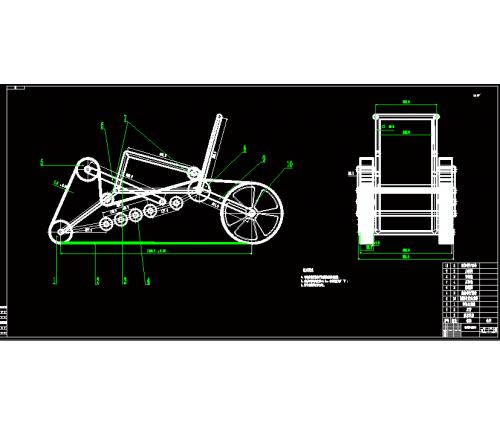 新型履带式轮椅车CAD图纸(8.38MB)