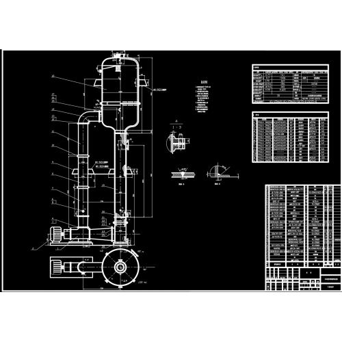外加热强制循环蒸发器装配图（CAD)