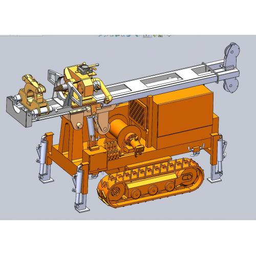 导轨式液压升降货梯(SolidWorks)