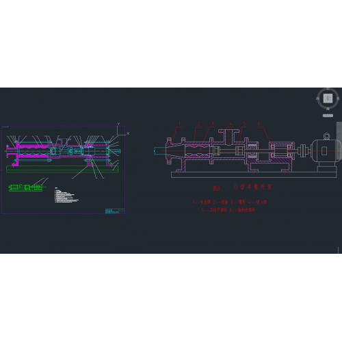 螺杆泵总装配图(CAD)