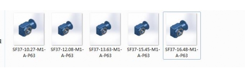 6种规格 SF37加联接法兰-蜗轮蜗杆减速机