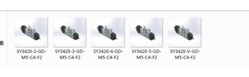7种规格  SY3420-GD-C4-6  双电控直接出线式 电磁阀